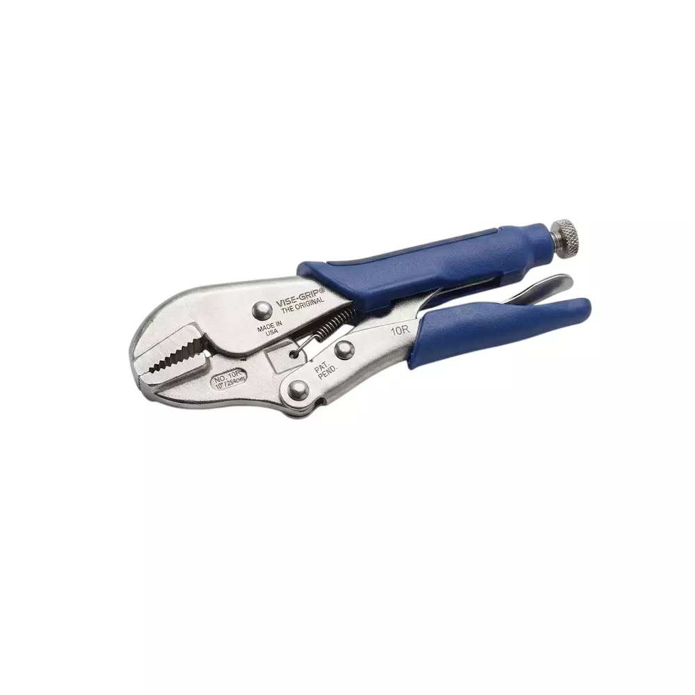 Blue-Point 10 inch (254 mm) Locking Plier Straight Jaws Nickel Plated Finish and Alloy Steel Body, BDMLP10S