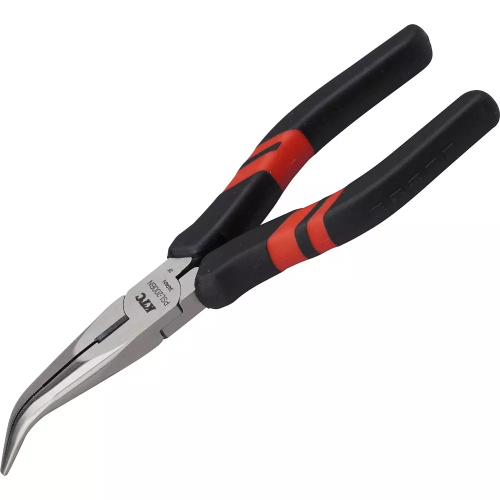 Ktc Bent Nose Radio Pliers 200 mm Length 1.8 mm MaxWire Cut, PSL-200BN