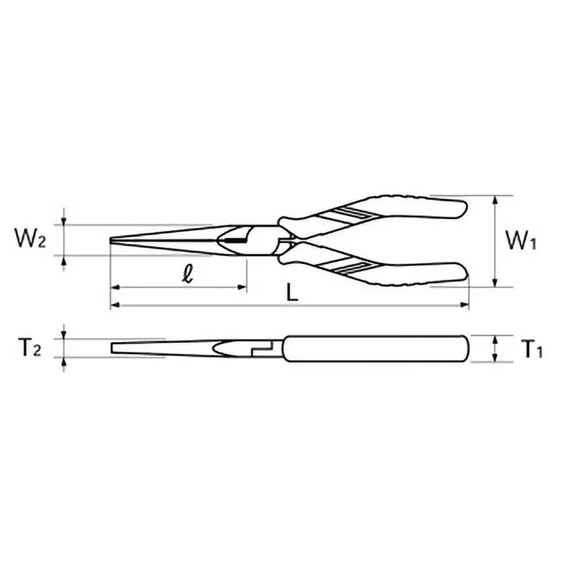 Ktc Tapered Radio Pliers 175 mm Length, PSL-175N