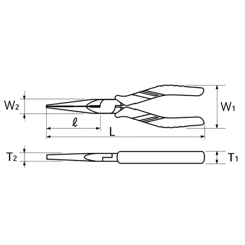 Ktc Tapered Radio Pliers 150 mm Length 1.6 mm MaxWire Cut, PSL-150