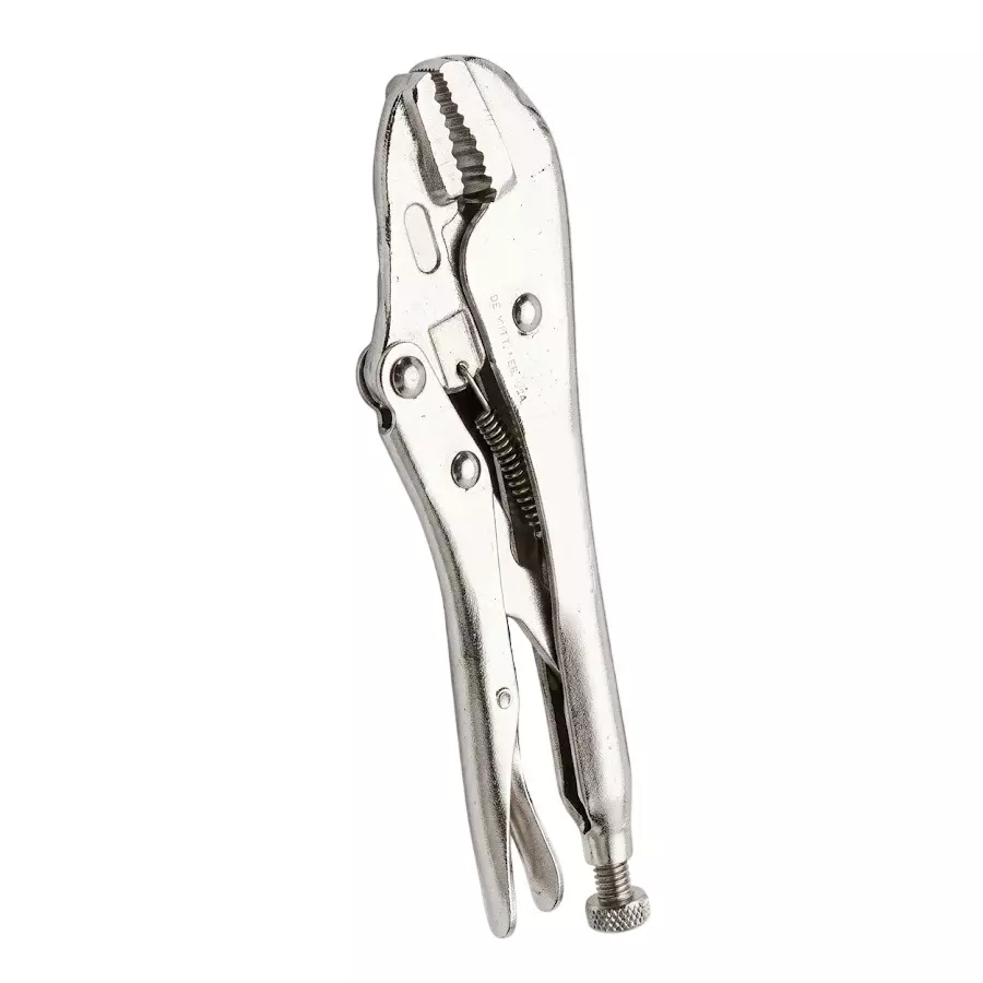 Blue-Point 10 inch (254 mm) Locking Plier Straight Jaws Nickel Plated Finish and Alloy Steel Body, BDGLP10S-S