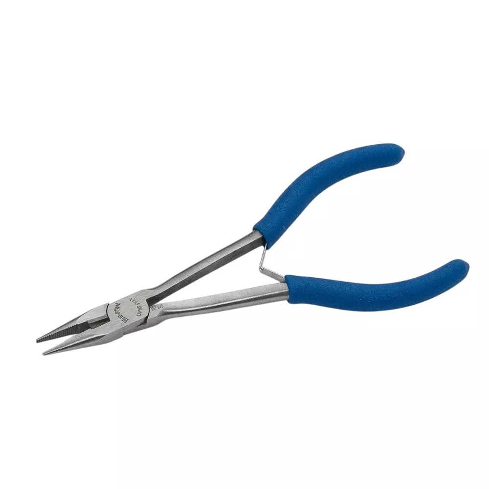 Blue-Point 6 inch (152.4 mm) Mini Long Nose Plier Cushioned Grip and Chrome Nickel Finish, BDG96LMPZ