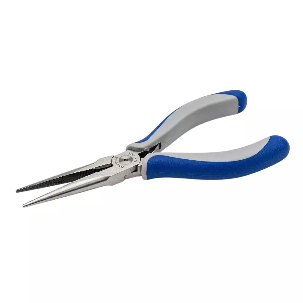 Blue-Point 5-25/32 inch (146.84 mm) Miniature Long Needle Nose Plier Drop Forged Construction and Soft Grip Handle, B95CLMP