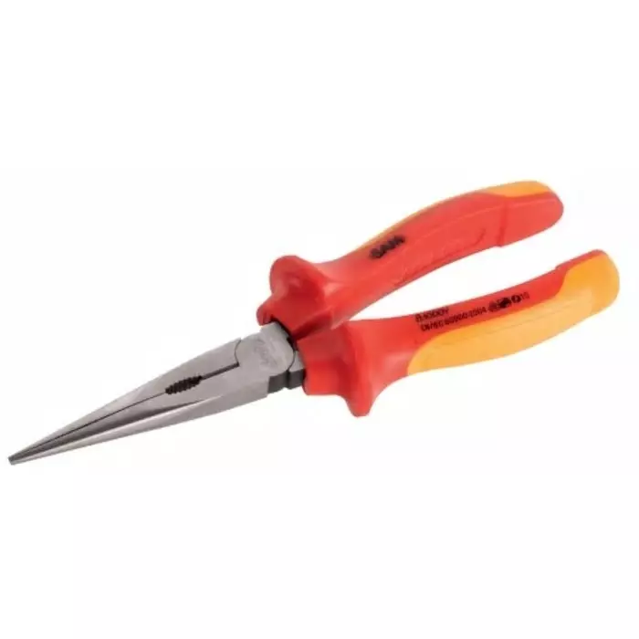 Sam Long Nose Plier 200 mm Overall Straight Tip 52 Jaw, 237-20TI