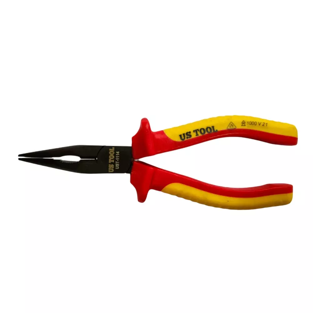 Us Tool Insulated Long Nose Plier 160 mm (6.2 Inch) Overall Length Aisi 6150 Material, Ust-1114
