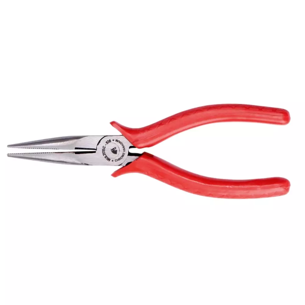 Multitec Long Nose Plier Chrome Vanadium Steel & CA-IS for Wire & Cable Cutting, MT-535
