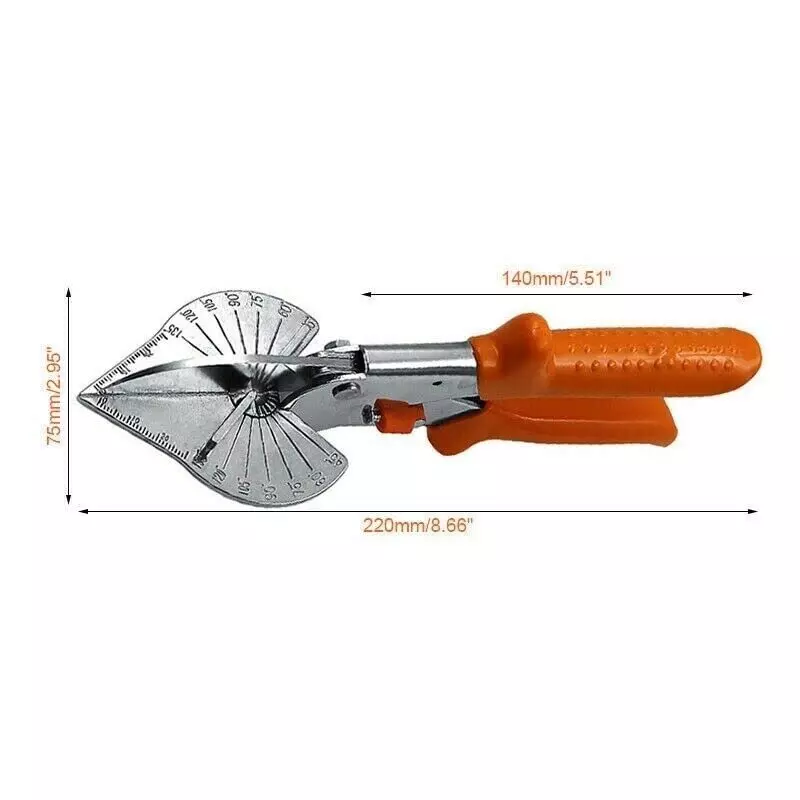 GENERIC Adjustable Miter Cutter Shear Scissors 45° to 135° Angle Cutting ‎15 x 10 x 5 cm for Trim, Molding & Branches