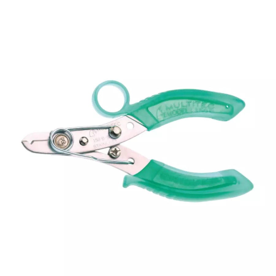 Multitec Micro Shears with Finger Holding Ring Stainless Steel & Plastic for Wire & Cable Cutting, 150B SS