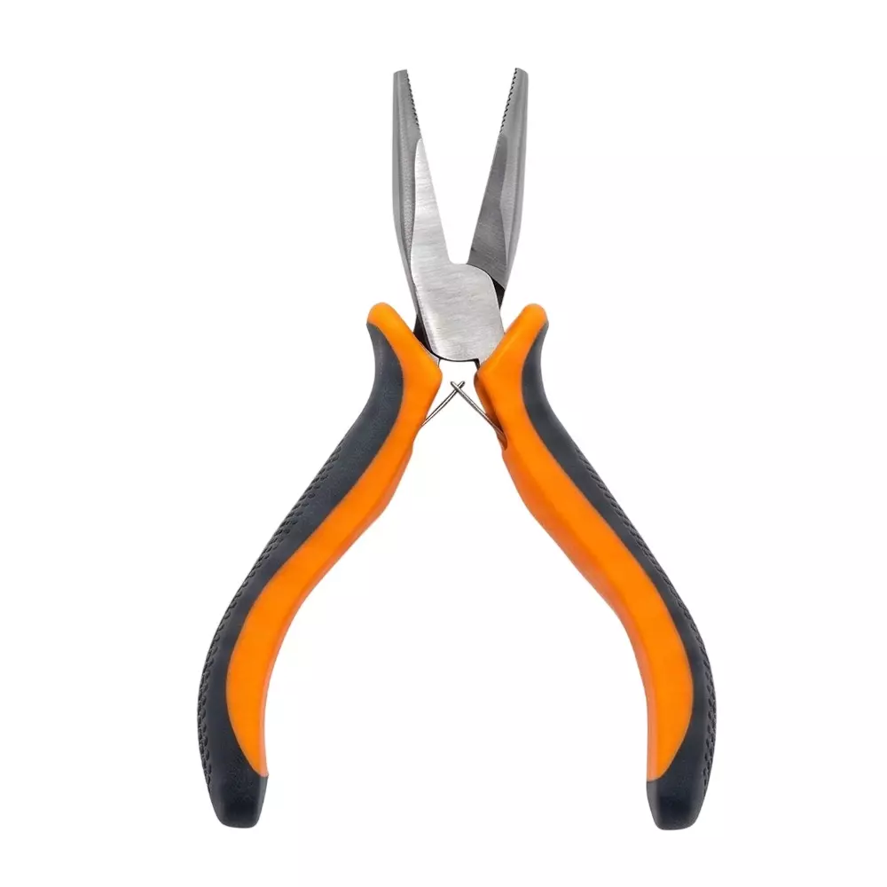 Ajay 5 inch (125 mm) Bent Nose Mini Plier with Drop Forged, Hardened & Tempered Construction and Insulated Handle, 04401 (Pack of 10)