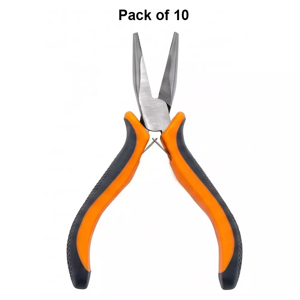 ajay-5-inch-125-mm-bent-nose-mini-plier-with-drop-forged-hardened-tempered-construction-and-insulated-handle-04401-pack-of-10