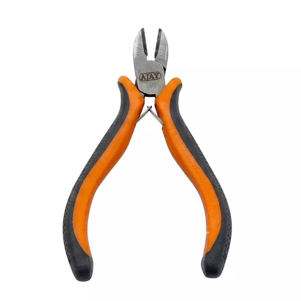 Ajay 5 inch (125 mm) Side Cutting Mini Plier with Drop Forged, Hardened & Tempered Construction and Insulated Handle, 04401 (Pack of 10)
