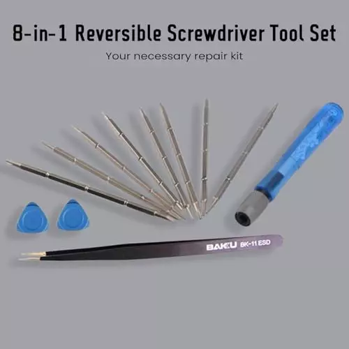 PremiumAV 8-in-1 Reversible Screwdriver Tool Set for Mobile, Laptop, Electronics, Home Appliances