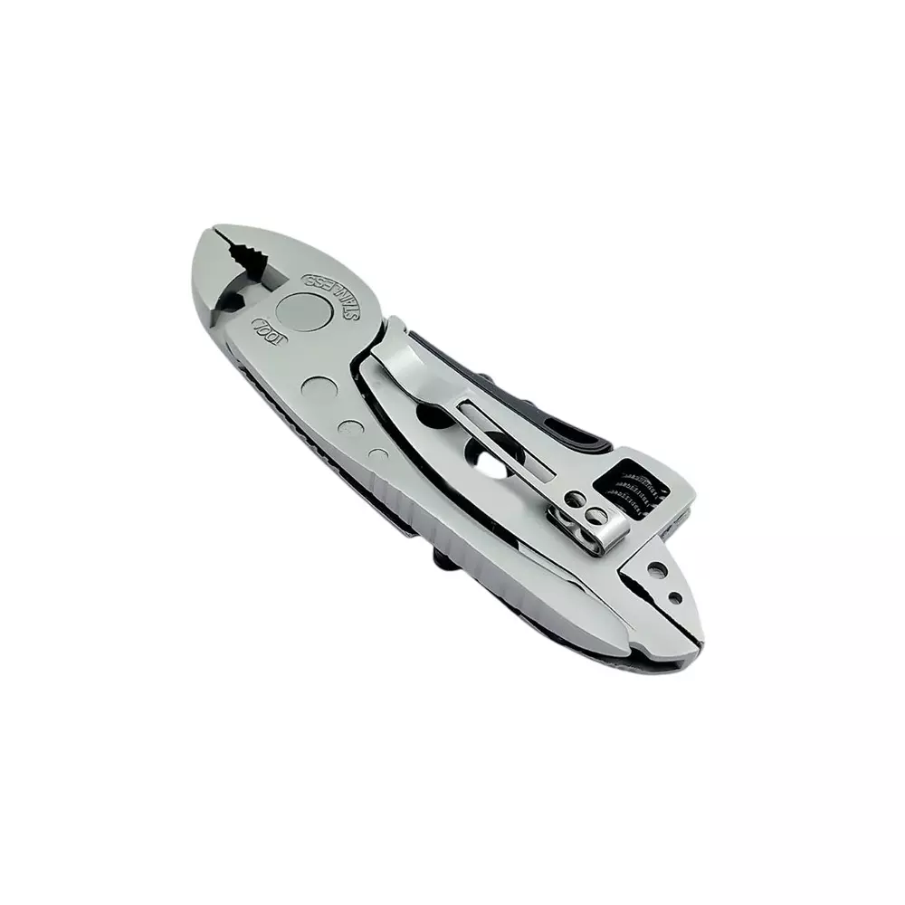 A.D INTERNATIONAL 7 in 1 Multitool Wrench Set in Stainless Steel Body Pliers, Wire Cutter, Screwdriver for Multi Purpose Usage, DM-3ELE-AAV2