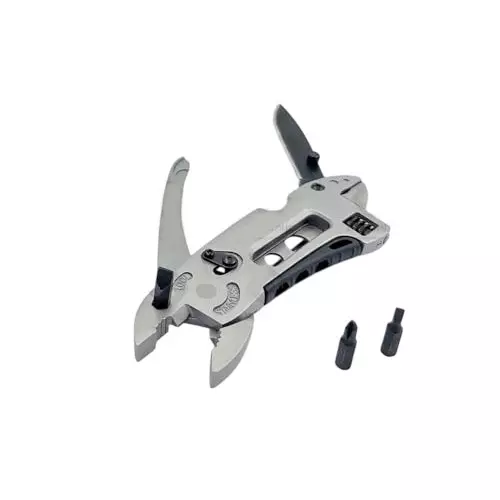A.D INTERNATIONAL 7 in 1 Multitool Wrench Set in Stainless Steel Body Pliers, Wire Cutter, Screwdriver for Multi Purpose Usage, DM-3ELE-AAV2