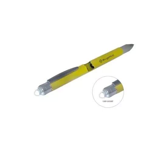 A.D INTERNATIONAL 9 In 1 Multitool Pen in Yellow Color Aluminium Body for Gifting Purpose, T3-DI86-WKV0