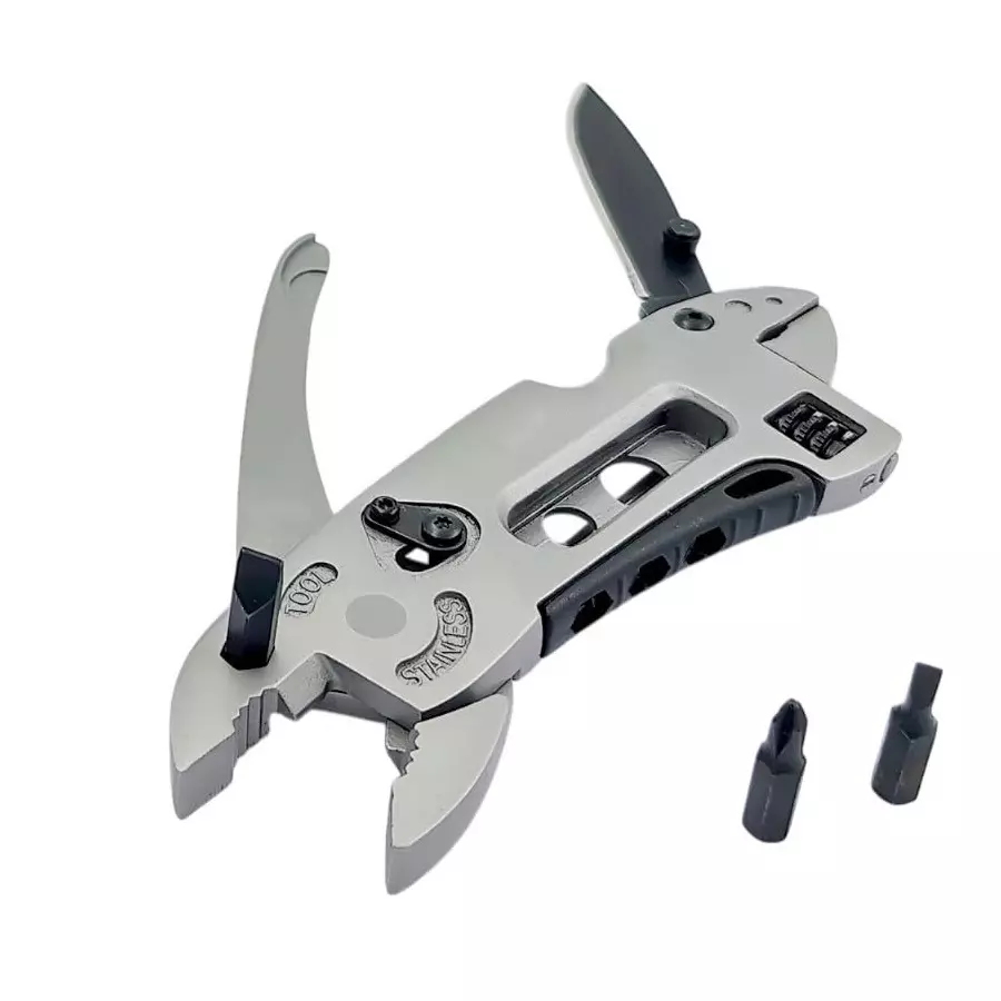 A.D international Multitool Wrench Stainless Steel Grey for Multipurpose Use