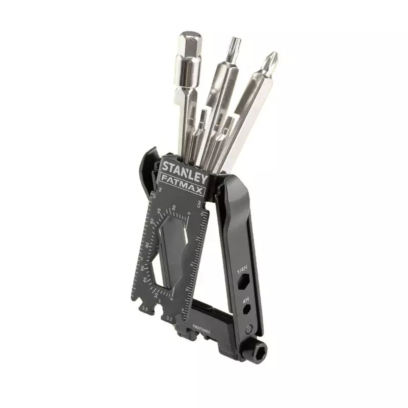 STANLEY 21 Function Multi Tool (Bike Tool) Black Oxide Finish and Bi-Material Handle, FMHT26001