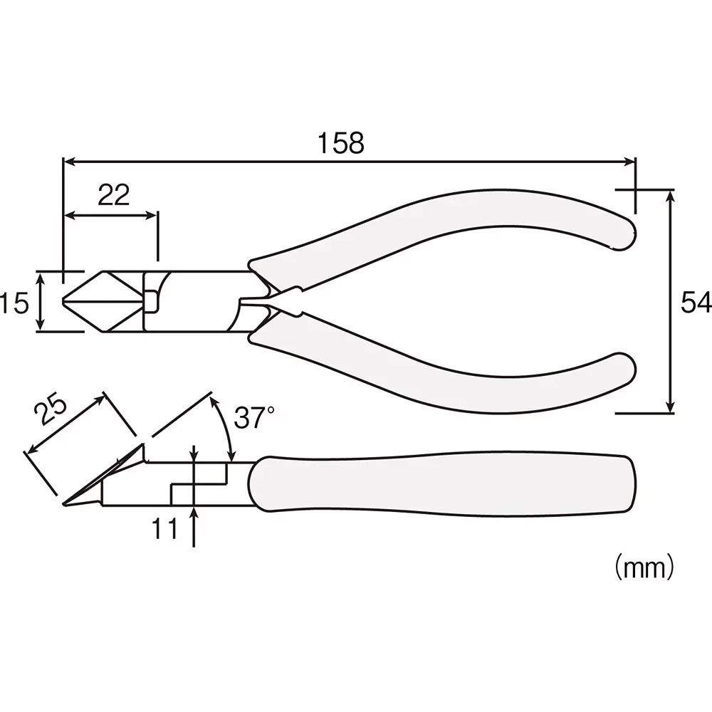 hozan-diagonal-nipper-hrc58-blade-hardness-n-4-150