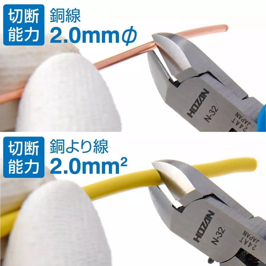hozan-miniature-nipper-2-mm-cutting-capacity-copper-wire-n-32