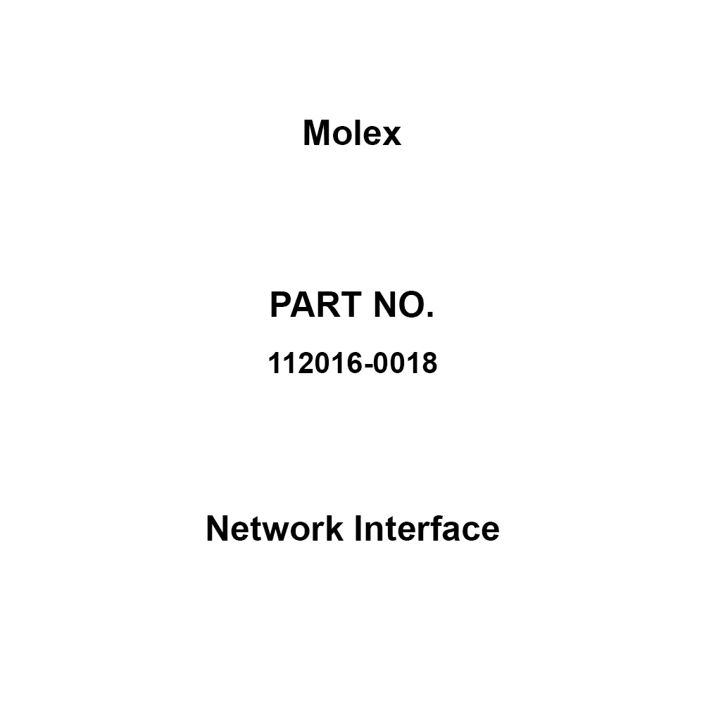 Molex Network Interface PROFIBUS† 9.6 kbps to 12 Mbps Communication Speed, 112016-0018