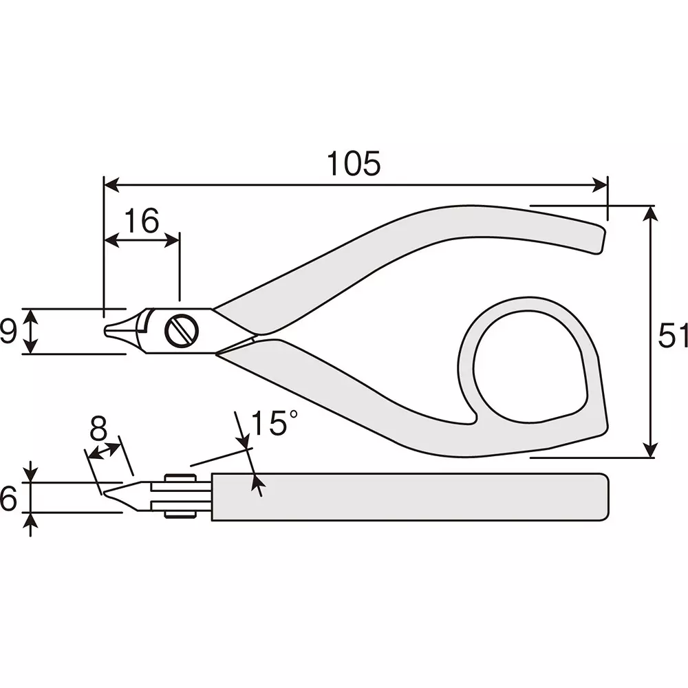 hozan-precision-nipper-105-mm-overall-length-n-55