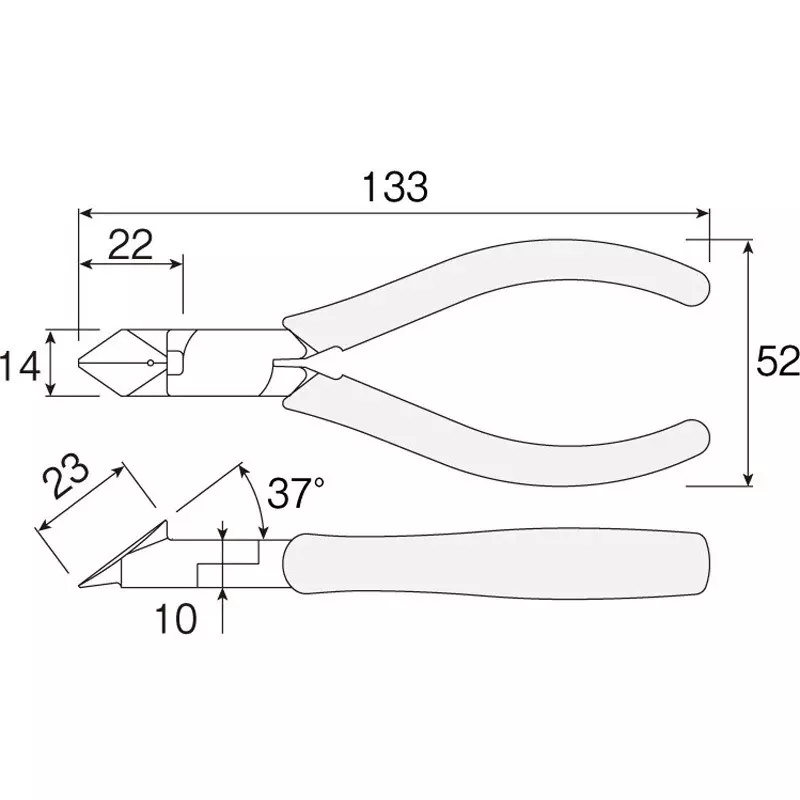 HOZAN Angled Nipper 58 Blade Hardness, N-5-125