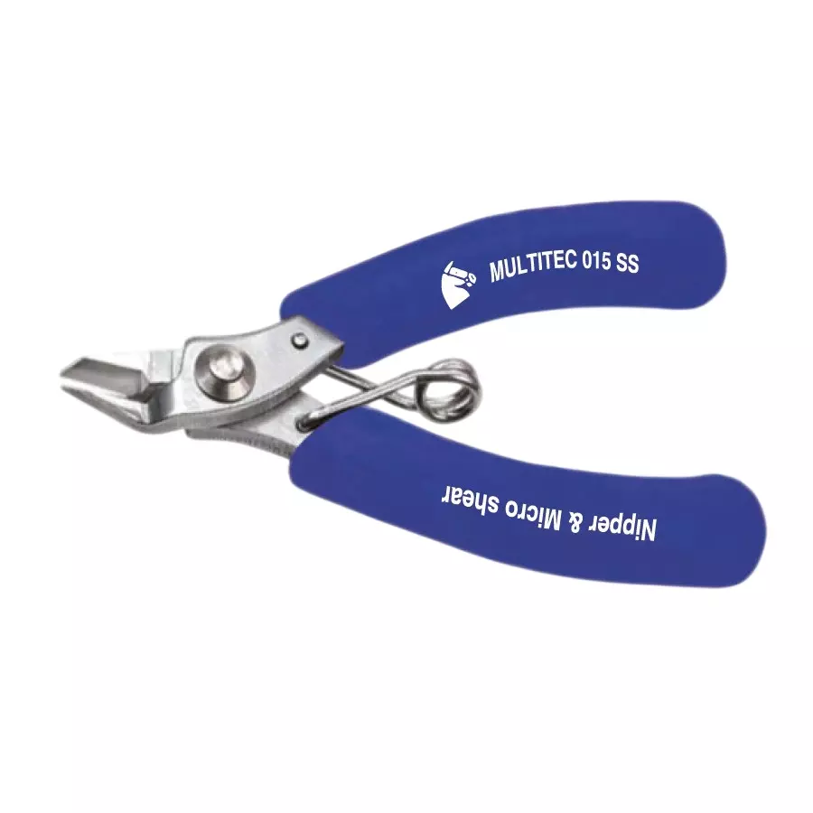 Multitec Mini Nipper Up to 1.3 mm Cutting Capacity Stainless Steel & Plastic for Wire & Cable Cutting, 015 SS