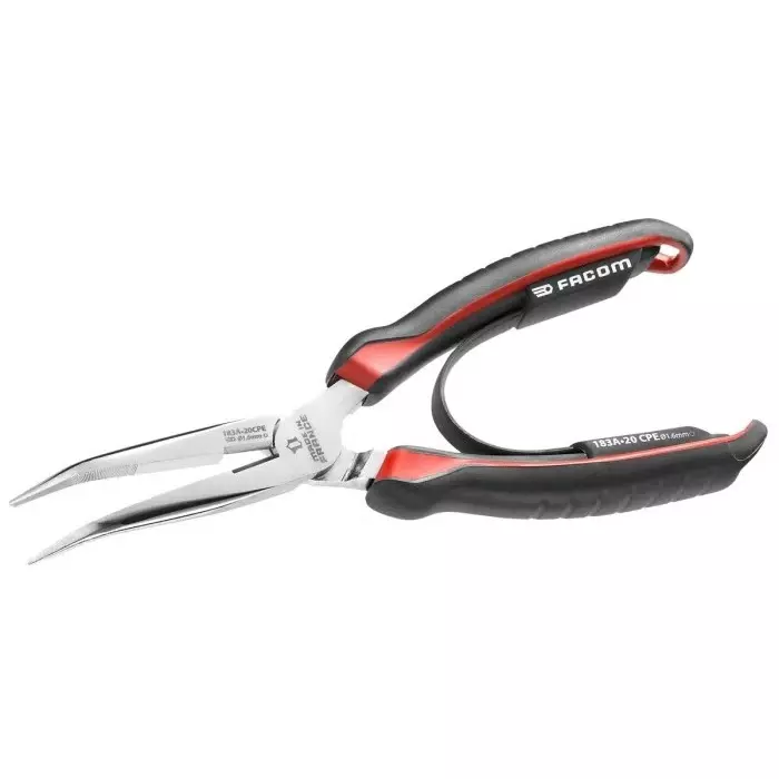 Facom Round Nose Pliers, 200 mm Overall, 183A.20CPE