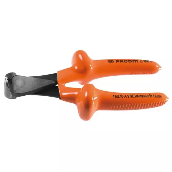 Facom Round Nose Pliers, 170 mm Overall, Straight Tip, 190.16AVSE