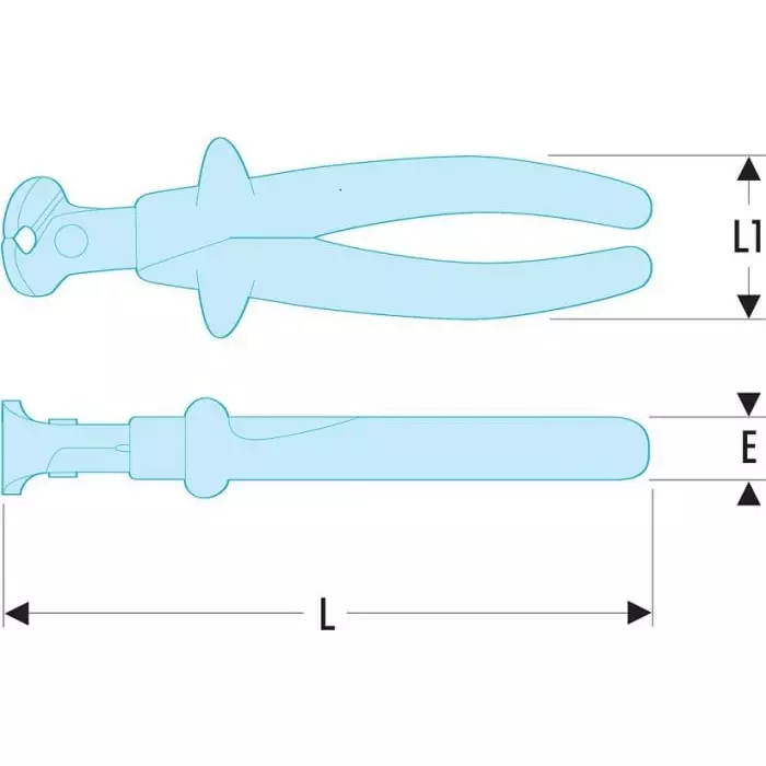 Facom Round Nose Pliers, 170 mm Overall, Straight Tip, 190.16AVSE