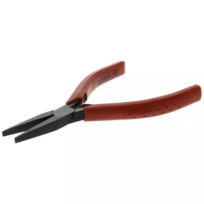 Facom Electronics Pliers, Flat Nose Pliers, 130 mm Overall, Straight Tip, 33mm Jaw, 421
