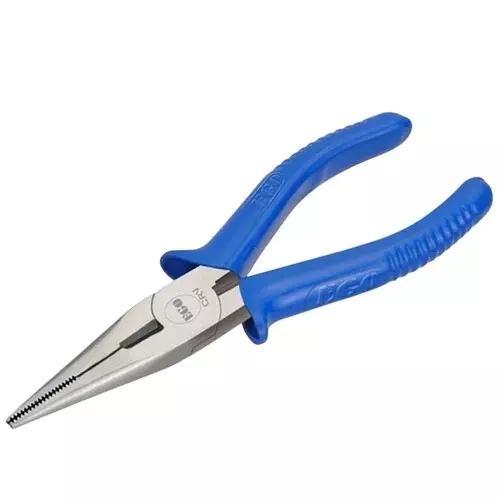 Ego Long Nose Plier Blue Duly Heat Treated & Tempered PVC Insulated Handle 155 mm Length, LONG NOSE PLIER (executive) (Pack of 6)