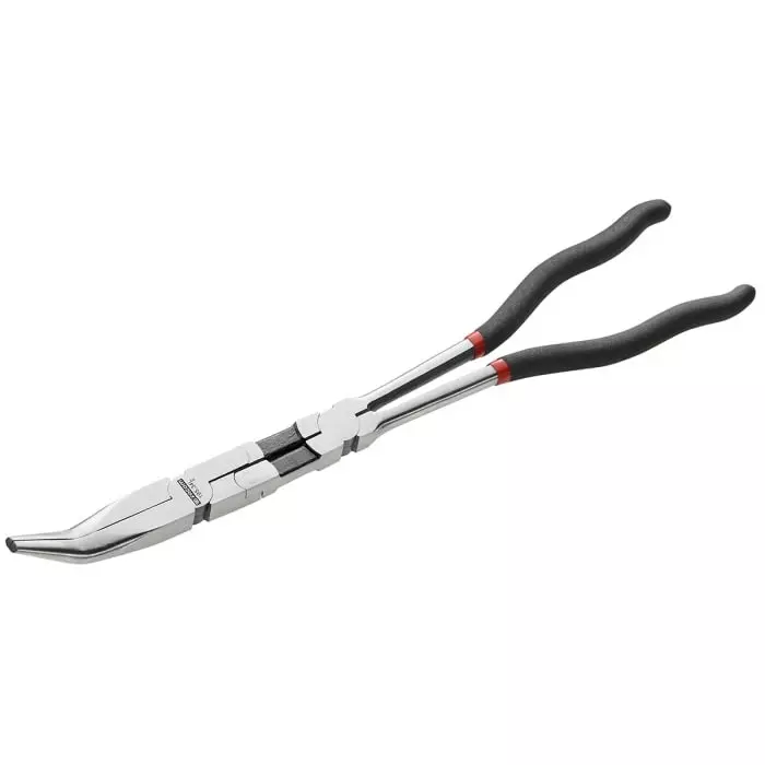 Facom Long Nose Pliers, 340 mm Overall, Straight Tip, 77mm Jaw, 195.34L