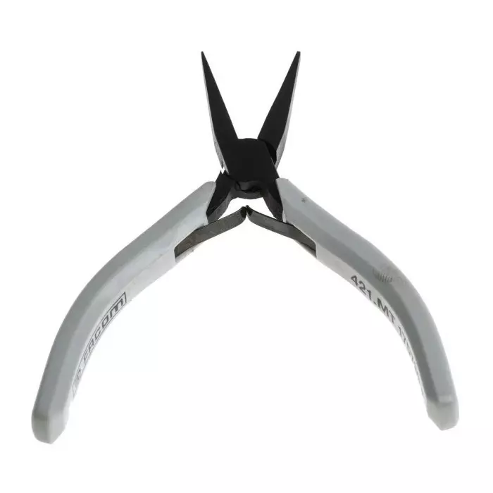 Facom MICRO-TECH Flat Nose Pliers, 130 mm Overall, Straight Tip, 33mm Jaw, 421.MT