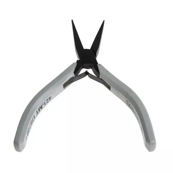 Facom MICRO-TECH Flat Nose Pliers, 130 mm Overall, Straight Tip, 33mm Jaw, 421.MT