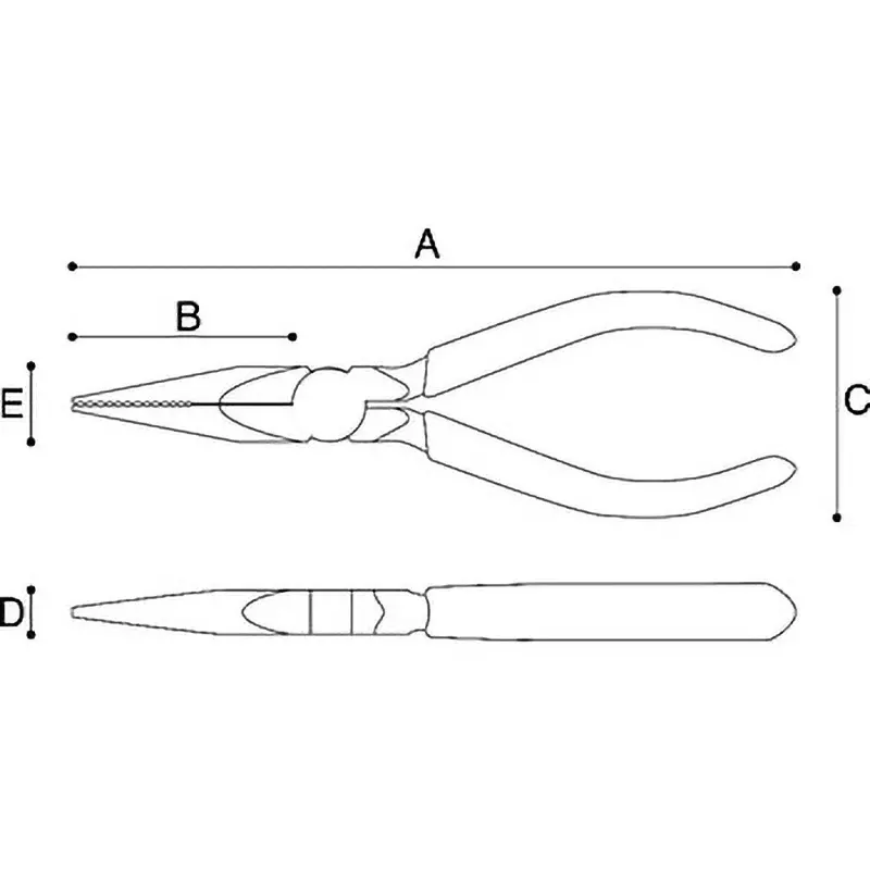keiba-the-needle-nose-plier-163-mm-overall-length-fc-306