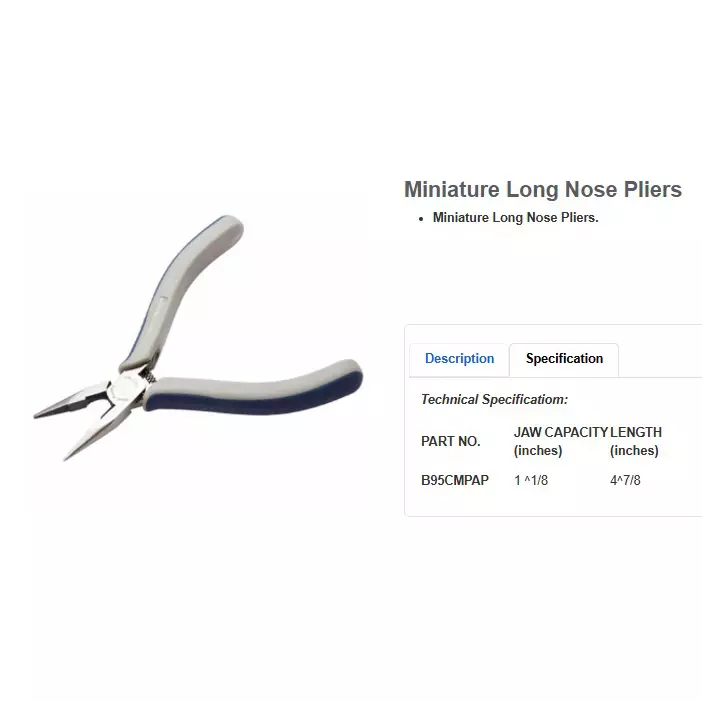 blue-point-4-78-inch-1238-mm-miniature-long-nose-plier-with-dual-compound-soft-grip-handle-and-chrome-nickel-alloy-body-b95cmpap
