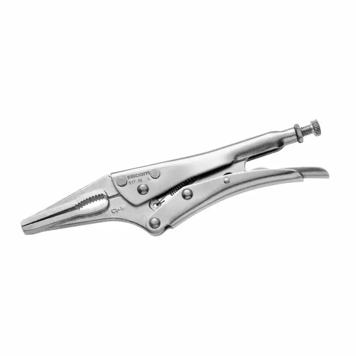 Facom Long Nose Pliers, 235 mm Overall, Straight Tip, 80mm Jaw, 517.1