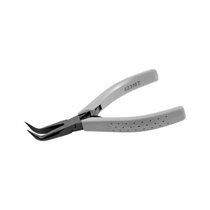Facom Electronics Pliers, Flat Nose Pliers, 125 mm Overall, Bent Tip, 423.MT