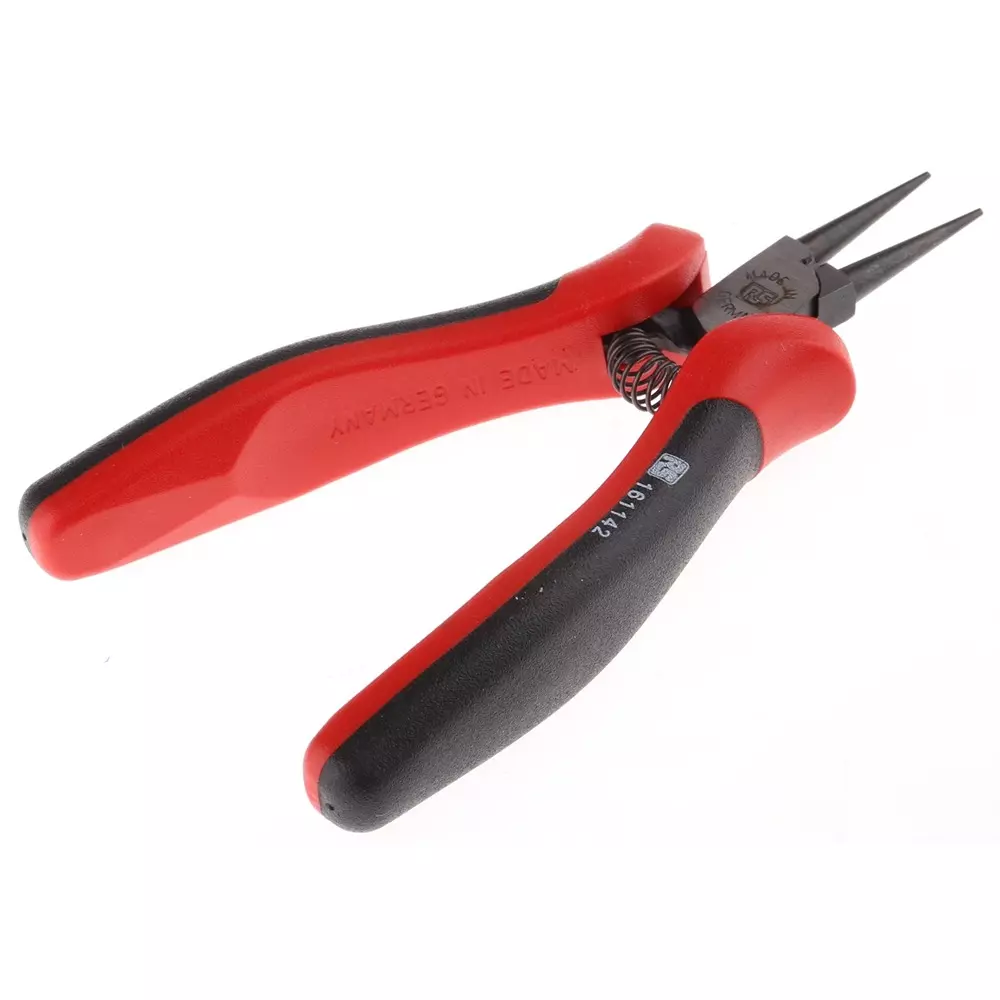 RS PRO Round Nose Plier Steel Chrome Comfort Grip 130 mm, 161142