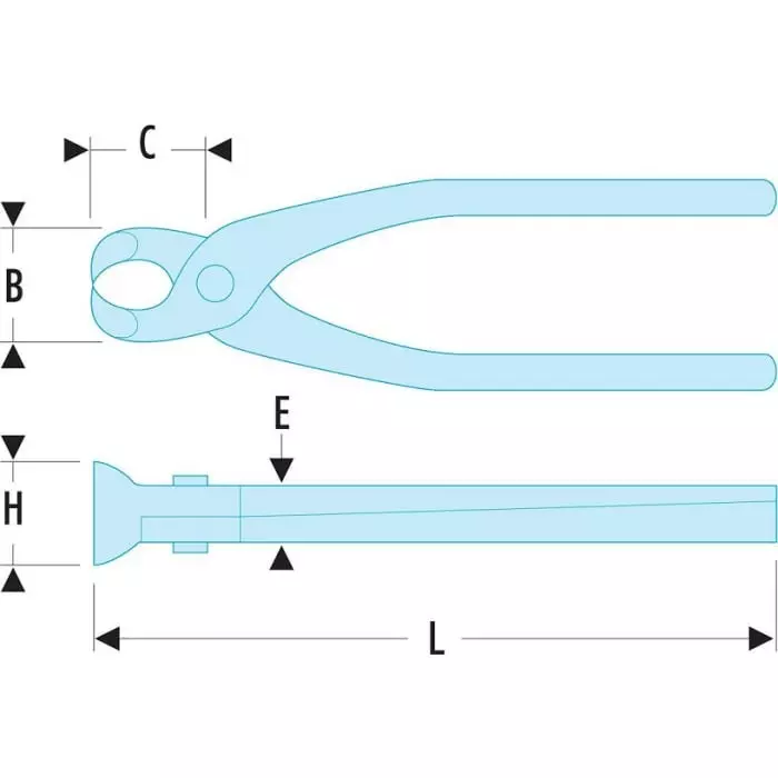 Facom 280 mm Fixer Pincers for Soft Wire, 495A.28EL