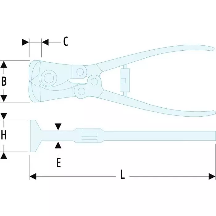 Facom 210 mm End Nippers, 191A.22EL