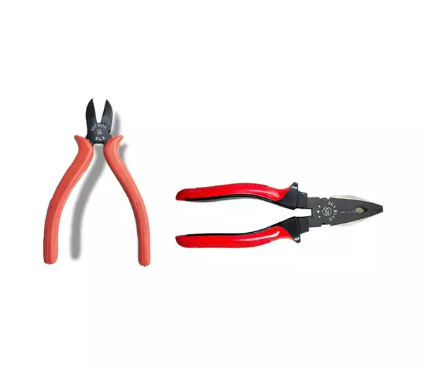 Sky Blue SBE_PLIER_COMBOS_COMBO_821 198.12 mm(7.8 Inch) Steel Lineman Plier (Pack of 2)