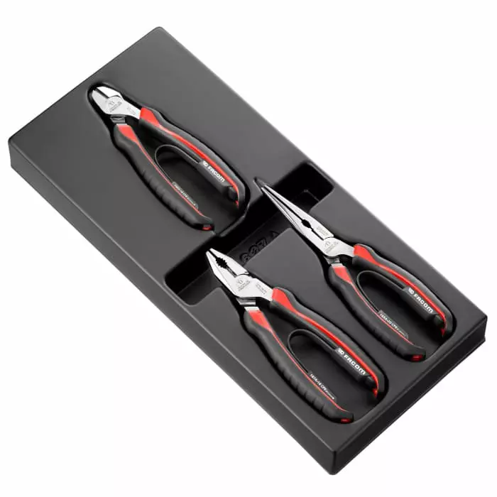 Facom 3-Piece Plier Set, Straight Tip, 150 mm Overall, MOD.CPEA0PB