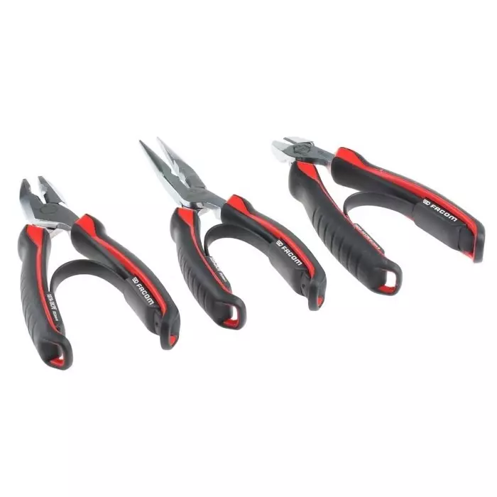 Facom 3-Piece Plier Set, Straight Tip, 150 mm Overall, MOD.CPEA0PB