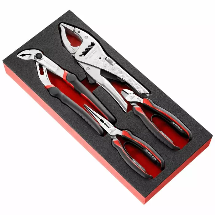 Facom 4-Piece Plier Set, 440 mm Overall, MODM.CPEA1PB
