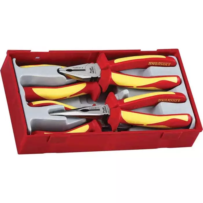Teng Tools 4-Piece Plier Set, 250 mm Overall, TTV440