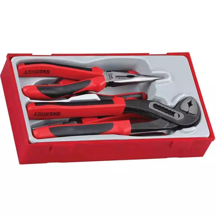 Teng Tools 4-Piece Plier Set, 180 mm Overall, TT440-T