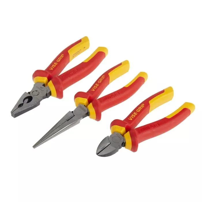 Irwin 3-Piece Plier Set, VDE/1000V, 180 mm Overall, 10505519