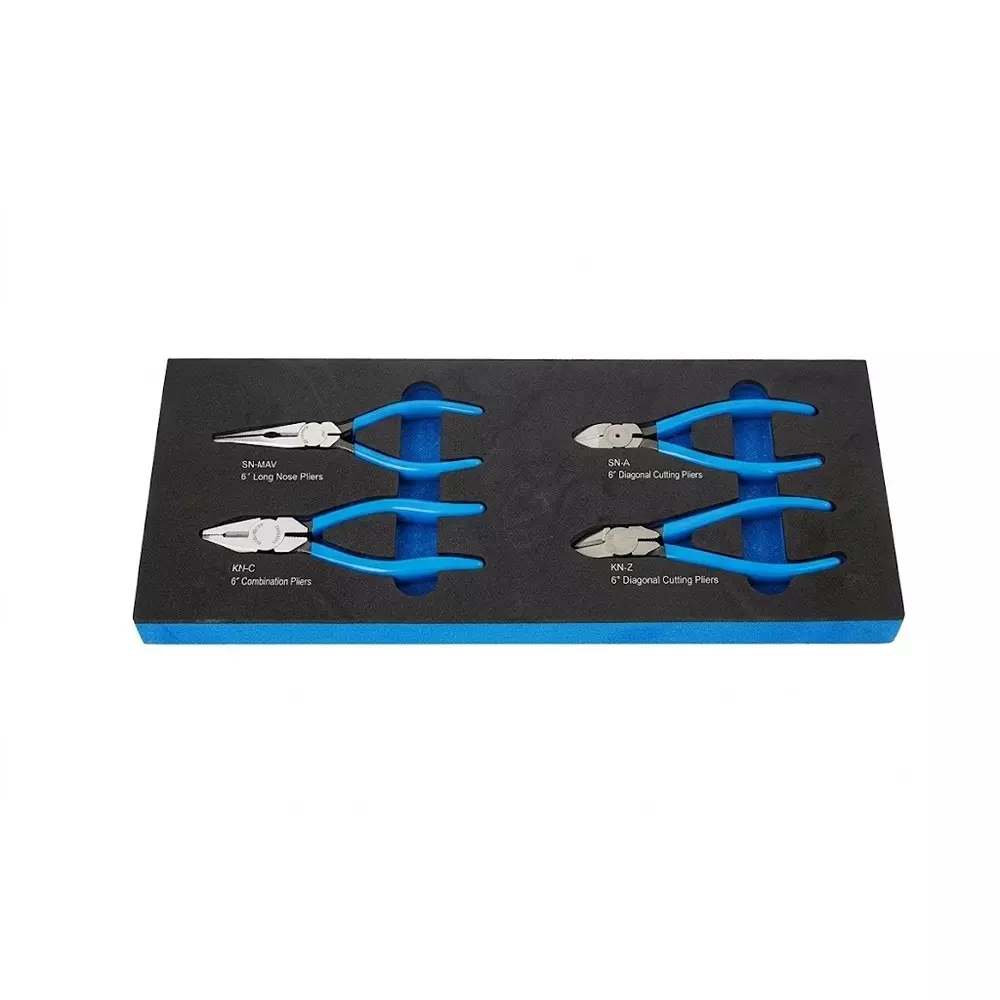 Blue-Point 4 Pcs Plier Set J Series Dipped Grip Alloy Steel Body and 152.4 mm Length, BPS18A